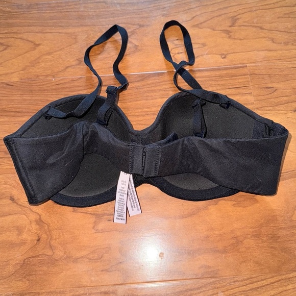 VICTORIAS SECRET Lined Strapless Bra Padding Black 32B - Picture 2 of 4